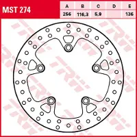 TRW Remblok, achter MST274,DIAM.256MM,VAST.