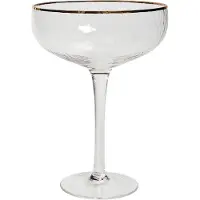 Beliani TOPAZ - Champagnecoupe set van 4 - Goud - Glas