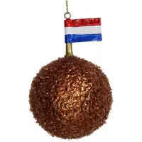 HD Collection Ornament kerstbal Bitterbal glas bruin 9 cm