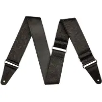 Fender TOOLED LEATHER GUITAR STRAP 2" BLACK