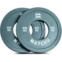 Matchu Sports - Fractional plates - Mini halterschijven - 0.25 KG - Grijs - Set van 2 stuks