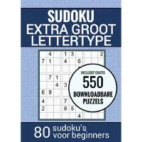 Sans marque Boek Cadeau - Sudoku Makkelijk - Puzzelboek voor Ouderen, Senioren, Opa en Oma en Slechtzienden: Grootletter Type XL/XXL