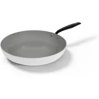 BE Living Koekenpan - Ø 30 cm - PFAS vrije Keramische Koekenpan inductie - Geschikt voor alle warmtebronnen - Wit