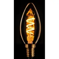 Expo ETH Kaars spiraal filament LED 4w E14 230v 2200k dimbaar goud