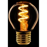 Expo ETH Led spiraal filament kogel E27 3w/25w 3 stappen dimbaar goud 2200K 225Lm + memory
