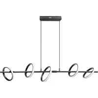 Eth Jaimy Hanglamp 5x led Ring 2700K Dimbaar Zwart 28w 1500Lm