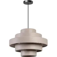 Expo ETH Jones hanglamp E27 5 x stof ring kleur creme/zand