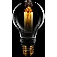 Expo ETH Standaardlamp kooldraad LED 5w E27 240v 1800k 3 stappen dimbaar half smoke / half helder