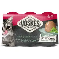 Voskes Jelly Cups tonijn met kip kattensnack (6x25 g) 6 verpakkingen ( 36 x 25 g)