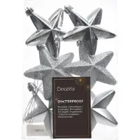 Kaemingk Ster kerst ornament | | 6 stuks (Zilver)