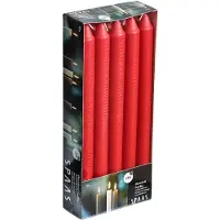 Spaas Candles Dinerkaarsen rood - 10x stuks - 24 cm - 8 branduren - Dinerkaarsen