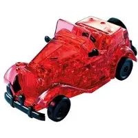 Hcm kinzel HCM59135 - Crystal Puzzle: 3D Oldtimer - Rot, 53 Teile (DE, EN), ab 14 Jahren