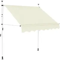 vidaXL Luifel handmatig uittrekbaar 200 cm crème
