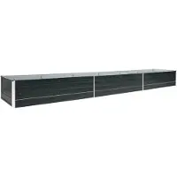 vidaXL Tuinverhoger, verzinkt staal, 480x80x45 cm, antraciet