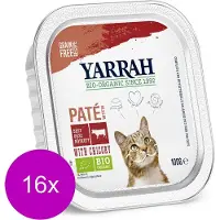 Yarrah Bio Kat Alu Pate - Rund - Kattenvoer - 16 x 100 g NL-BIO-01