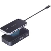 Renkforce USB-C Dockingstation RF-HUB-810. Geschikt voor diverse merken dockingstations: universele, draadloze beeldoverdracht, geïntegreerd