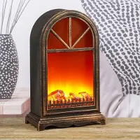 Huismerk Premium LED Haardlantaarn Met Nep vuur - 25 x 14 x 40,5 cm
