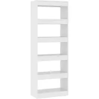 vidaXL Boekenkast/kamerscherm 60x30x166 cm spaanplaat wit