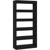 vidaXL Boekenkast/kamerscherm 80x30x166 cm bewerkt hout zwart