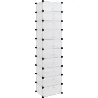 vidaXL Schoenenrek 44x32x174 cm polypropeen transparant