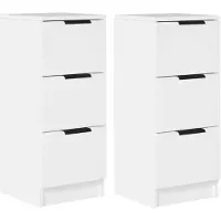 vidaXL Dressoirs 2 st 30x30x70 cm bewerkt hout wit