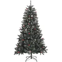 vidaXL Kunstkerstboom met standaard 150 cm PVC groen
