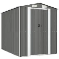 vidaXL Tuinhuis, lichtgrijs, 192x274x223 cm, verzinkt staal