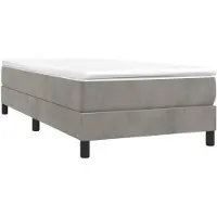 vidaXL Boxspring bed 90x190 cm fluweel lichtgrijs