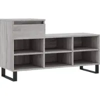 vidaXL Schoenenkast 102x36x60 cm bewerkt hout sonoma grijs