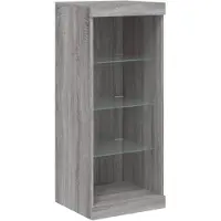 vidaXL Dressoir met LED-verlichting 41x37x100 cm grijs sonoma eiken