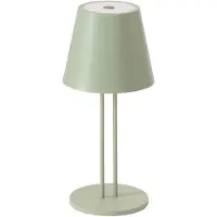 LINDBY LED oplaadbare tafellamp Janea TWIN, groen, metaal Janea, dimbaar, groen, metaal, Modern