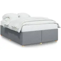 vidaXL Bedframe zonder matras stof lichtgrijs 160x200 cm