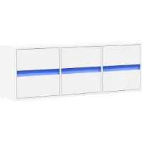 vidaXL Tv-wandmeubel met LED-verlichting 130x31x45 cm wit