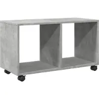 vidaXL Rolkast 72x33x42,5 cm bewerkt hout betongrijs