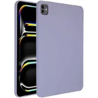 Accezz Liquid Silicone Backcover met penhouder voor de Apple iPad Pro 11 (2025) M5 / (2024) M4 - Lila