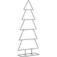 vidaXL Kerstdecoratie kerstboom 150 cm metaal zwart