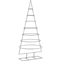vidaXL Kerstdecoratie kerstboom 210 cm metaal zwart