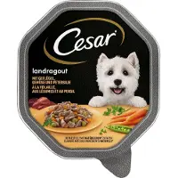 Cesar 14 x 150 gram - Cesar Landragout - gevogelte - groente - voordeelverpakking - natvoer- hondenvoer -