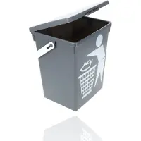 Discountershop Donker grijs prullenbak klein