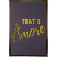 Present Time wall art that's amore medium black & gold