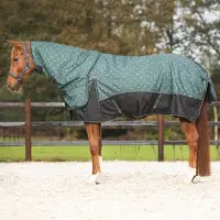 QHP Regendeken 150gram met afneembare hals 1200D emeralda Buitendeken