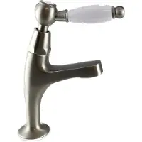 Pb klassieke fonteinkraan met witte hendel koud water klein model RVS 1208854912