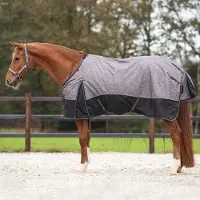 QHP Regendeken 300gram Deken turnout 1200D Buitendeken Amber brown