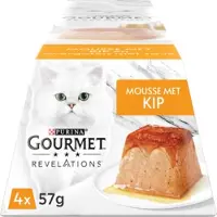 Gourmet 5x Revelations Mousse - Kattenvoer Natvoer - Kip - 4x 57g