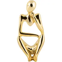 PT Living Decoratie Statue Wondering Polyresin Gold Plated