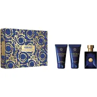 Versace Dylan Blue Giftset - 50 ml eau de toilette spray + 50 ml showergel + 50 ml aftershave balm - cadeauset voor heren