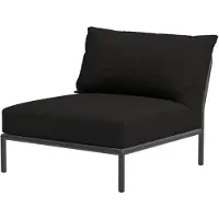 Houe Loungeset Module Level 2 Chair Frame Dark Grey Cushion Char