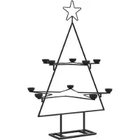 vidaXL Kerstdecoratie kerstboom 75 cm metaal zwart
