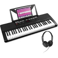 Max Rhapsody54 keyboard piano set met 54 toetsen - Ideaal voor beginners - Met koptelefoon en bladmuziekhouder