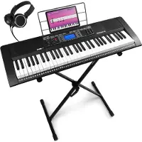 Max Rhapsody61 keyboard piano met 61 toetsen - Complete keyboard set met standaard en koptelefoon